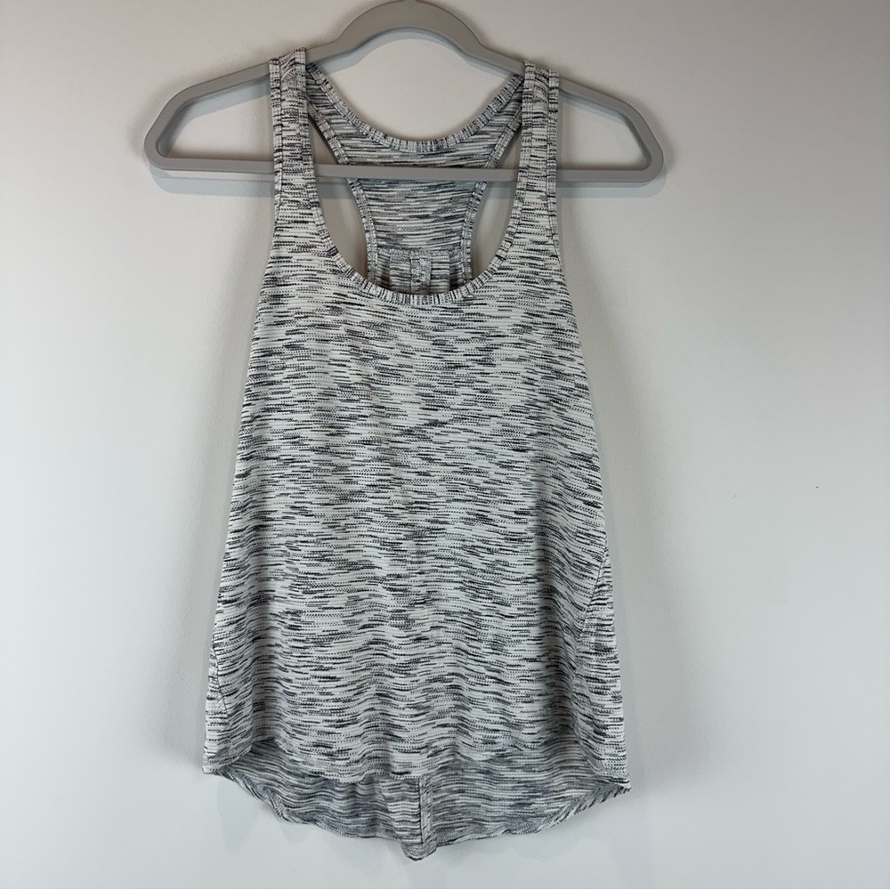 Lululemon White Black Tiger Space Dye Salute to the Sun Athleisure Tank Top 4